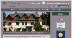 Desktop Screenshot of crownhotelexmoor.co.uk