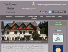 Tablet Screenshot of crownhotelexmoor.co.uk